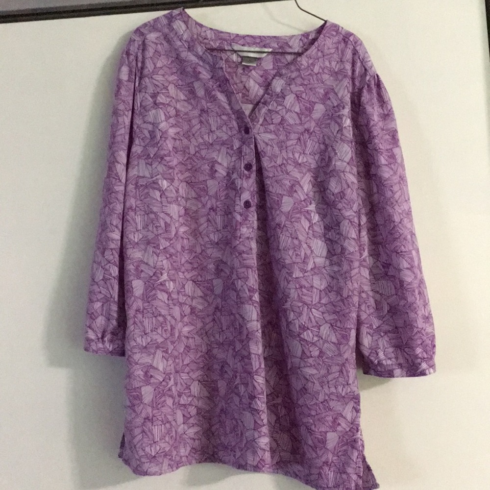 Christopher Banks Purple Buttoned Top